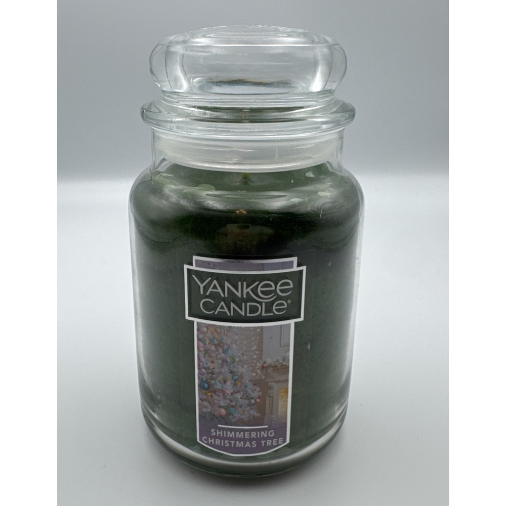 Yankee Candle 22 Oz Large Glass Jar Shimmering Christmas Tree NEW